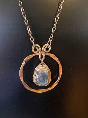 Signed Rafael Canada Vintage Copper Pendant Necklace | Mid-Century | Murano